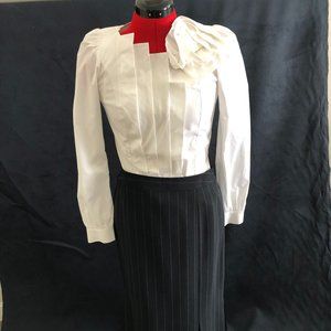 Anne Fontaine white blouse with rose detail